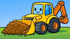 Construction Vehicles for Toddlers Coloring Pages