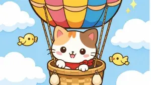 Kawaii Cats Coloring Pages